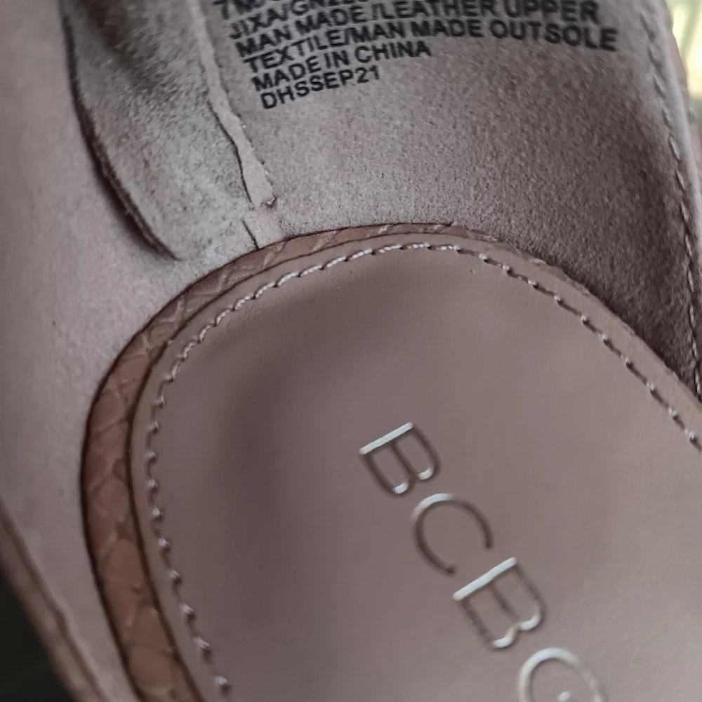 New BCBGeneration Jixa beige With Clear Strap Stiletto Heels Women's Size 7 - Picture 7 of 7